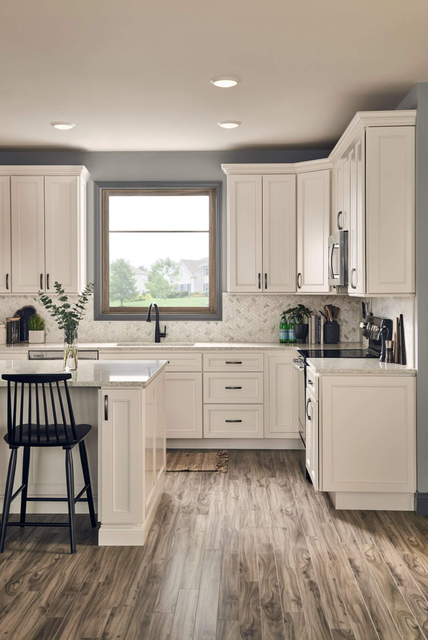 Gabinete de cocina blanquecino 