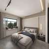 Dormitorio de diseño en forma de arco de vestuario blanco