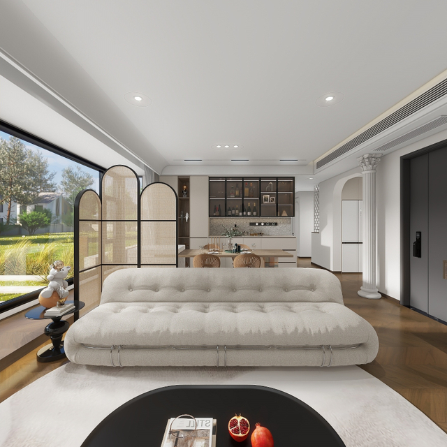 Light French Modern Living Room Arc Gabinet