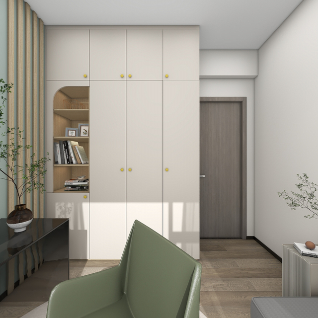 Puerta interior estándar de grano de madera