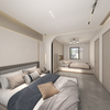 Dormitorio de diseño en forma de arco de vestuario blanco